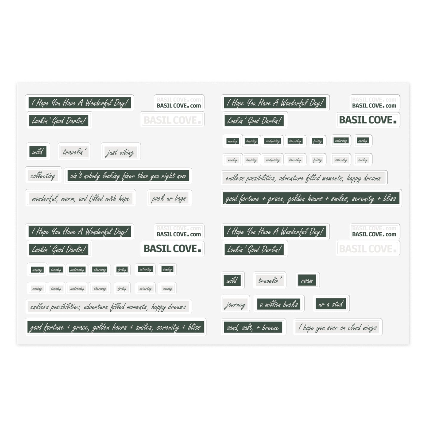 Sticker Sheets Text