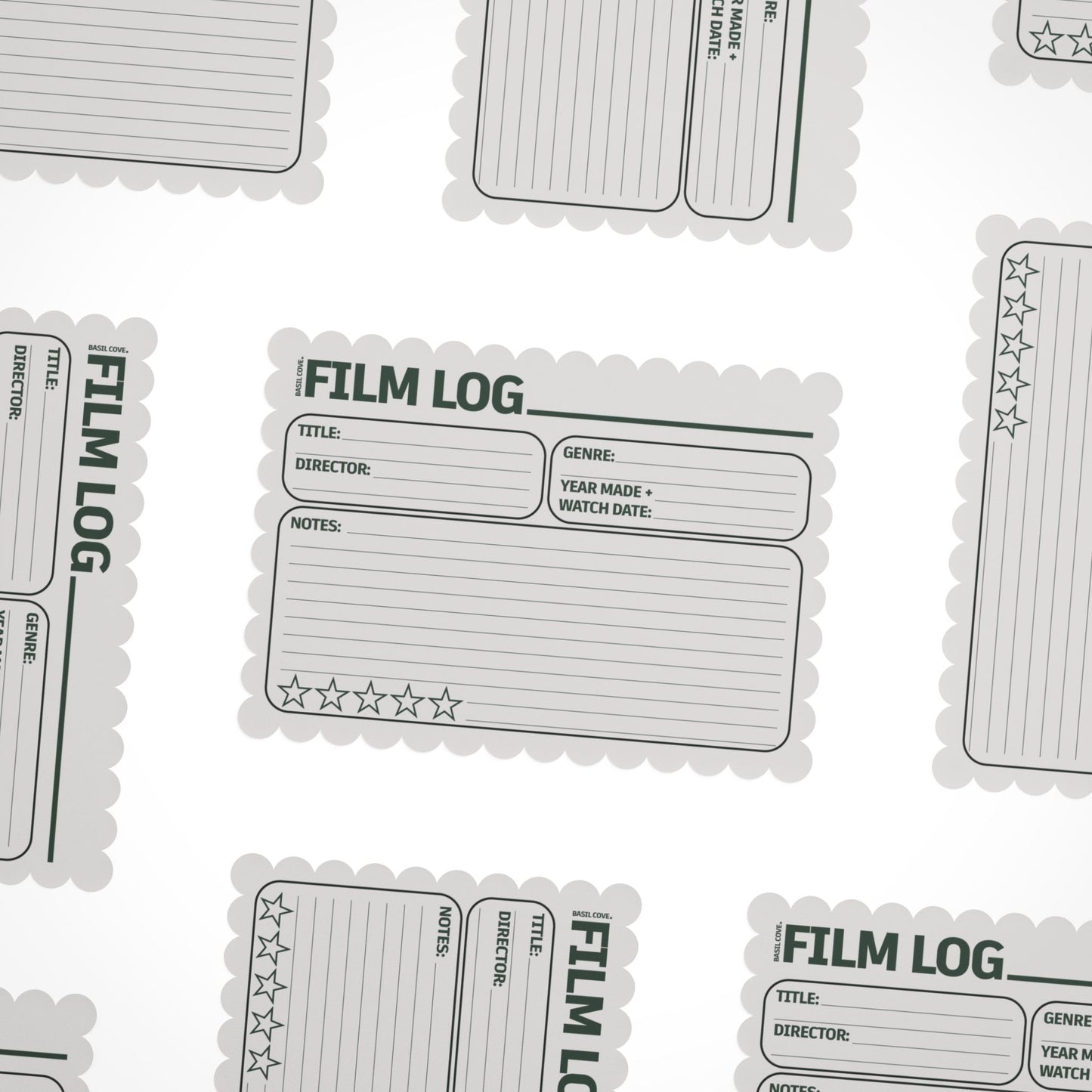 Film Log Note Card