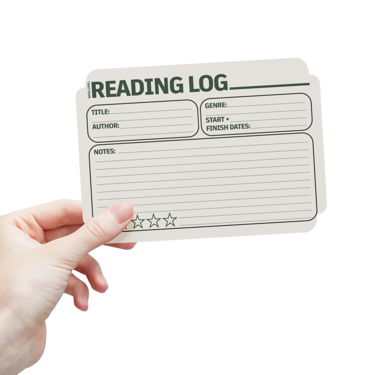 Reading Log Note Card