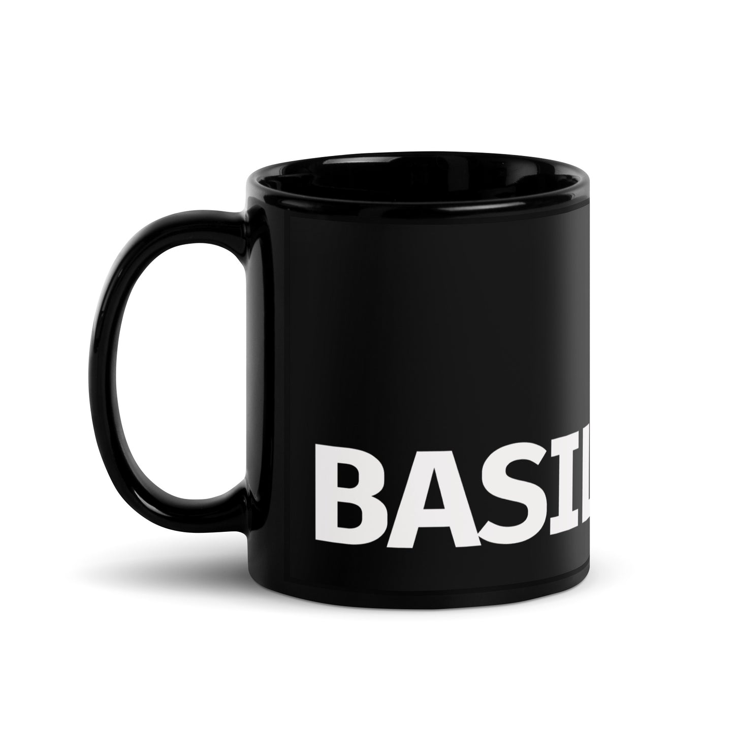 Basil Glossy Mug - Black