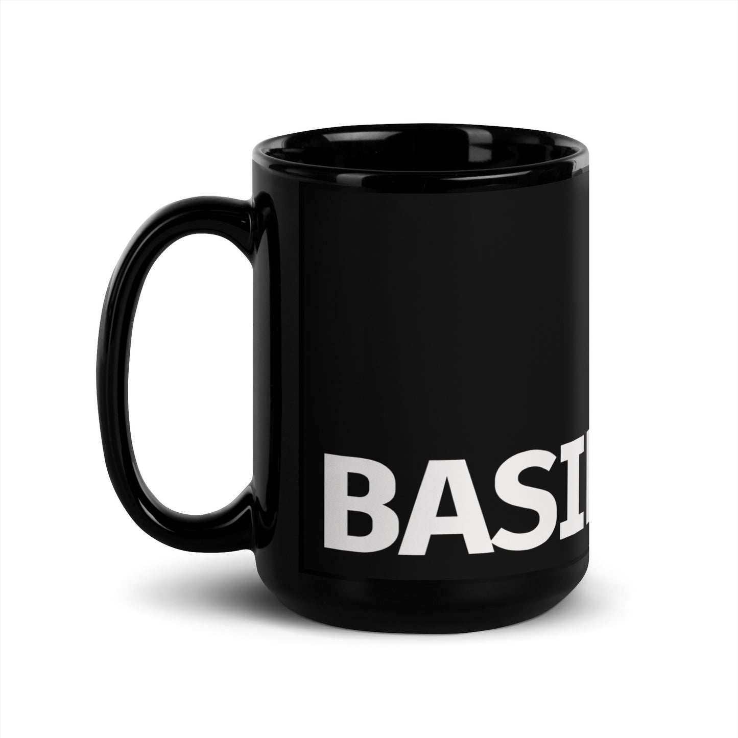 Basil Glossy Mug - Black